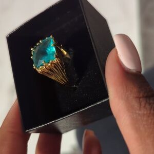 Sterling silver gold tone ring